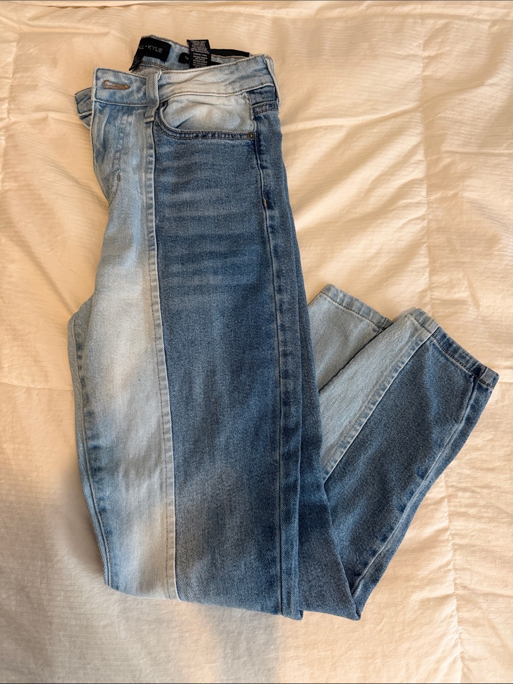 Kendall & Kylie Two-Tone Blue Skinny Jeans
